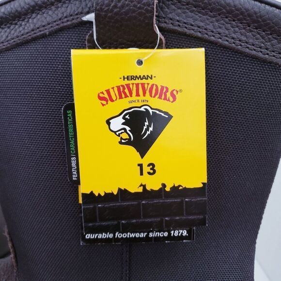 Herman Survivors Men's Bay II Steel Toe Wellington Boots Size 13 - Picture 9 of 9